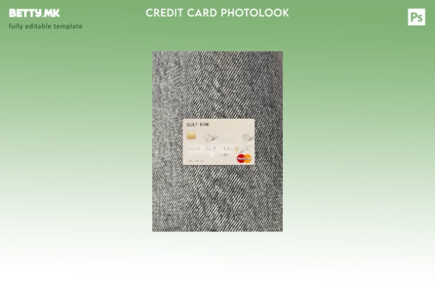 модерен стил Algeria Gulf Bank Mastercard photolook преден шаблон